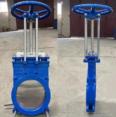 Vàlvula de porta de ganivet manual de ferro dúctil